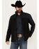 Image #1 - RANK 45® Men's Southwestern Block Print Softshell Jacket - Tall, Black, hi-res
