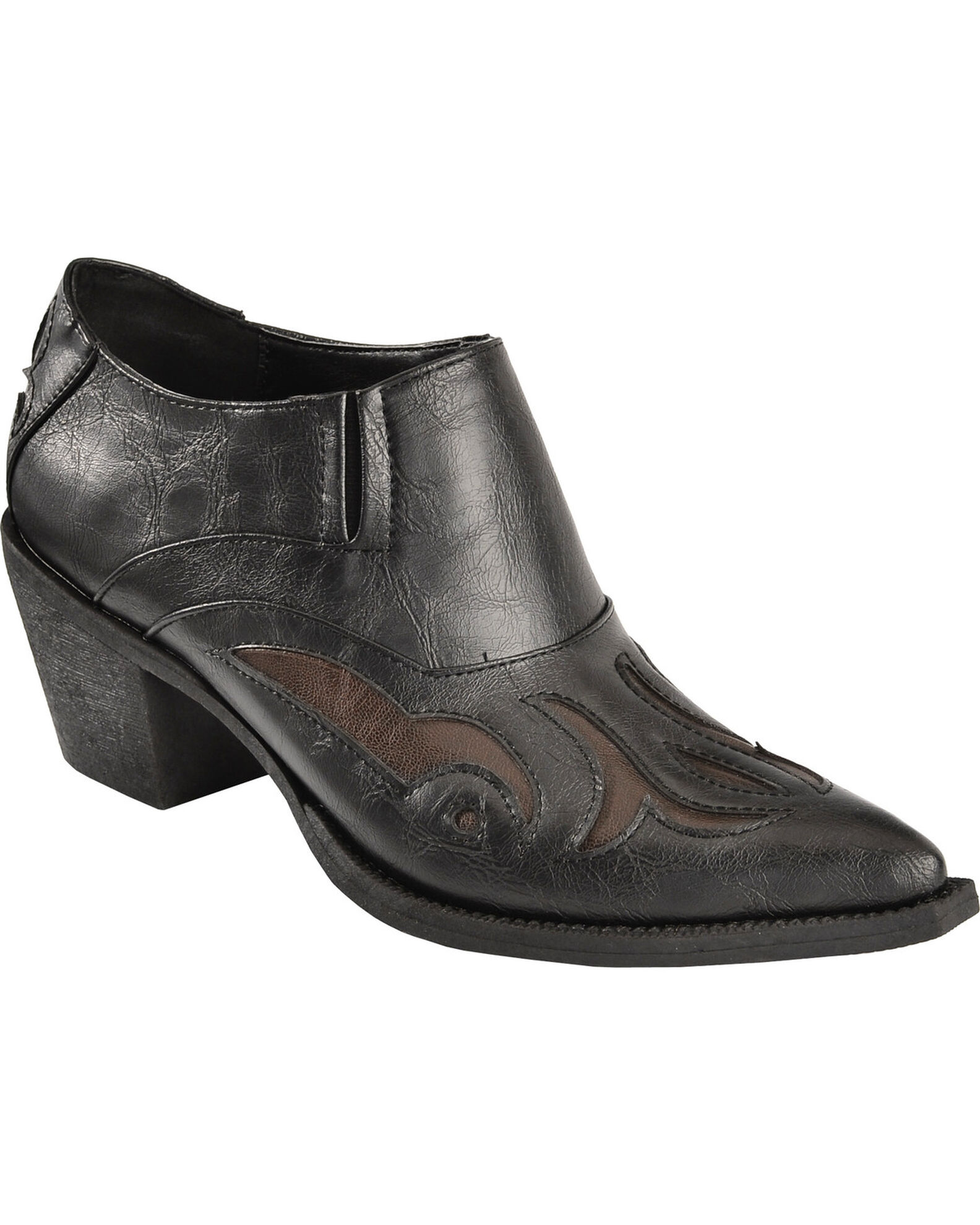 Roper Women s Inlay Ankle Boots Pointed Toe Country Outfitter
