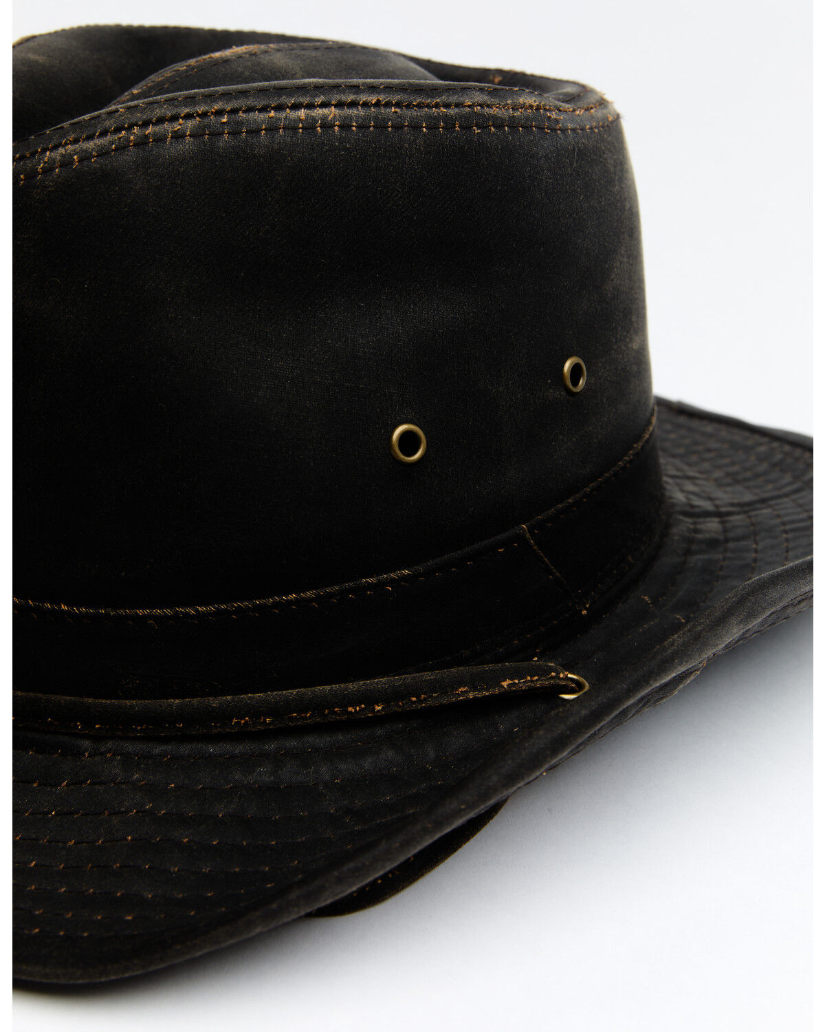 Image #2 - Hawx Men's Outback Weathered Cotton Sun Work Hat, Brown, hi-res