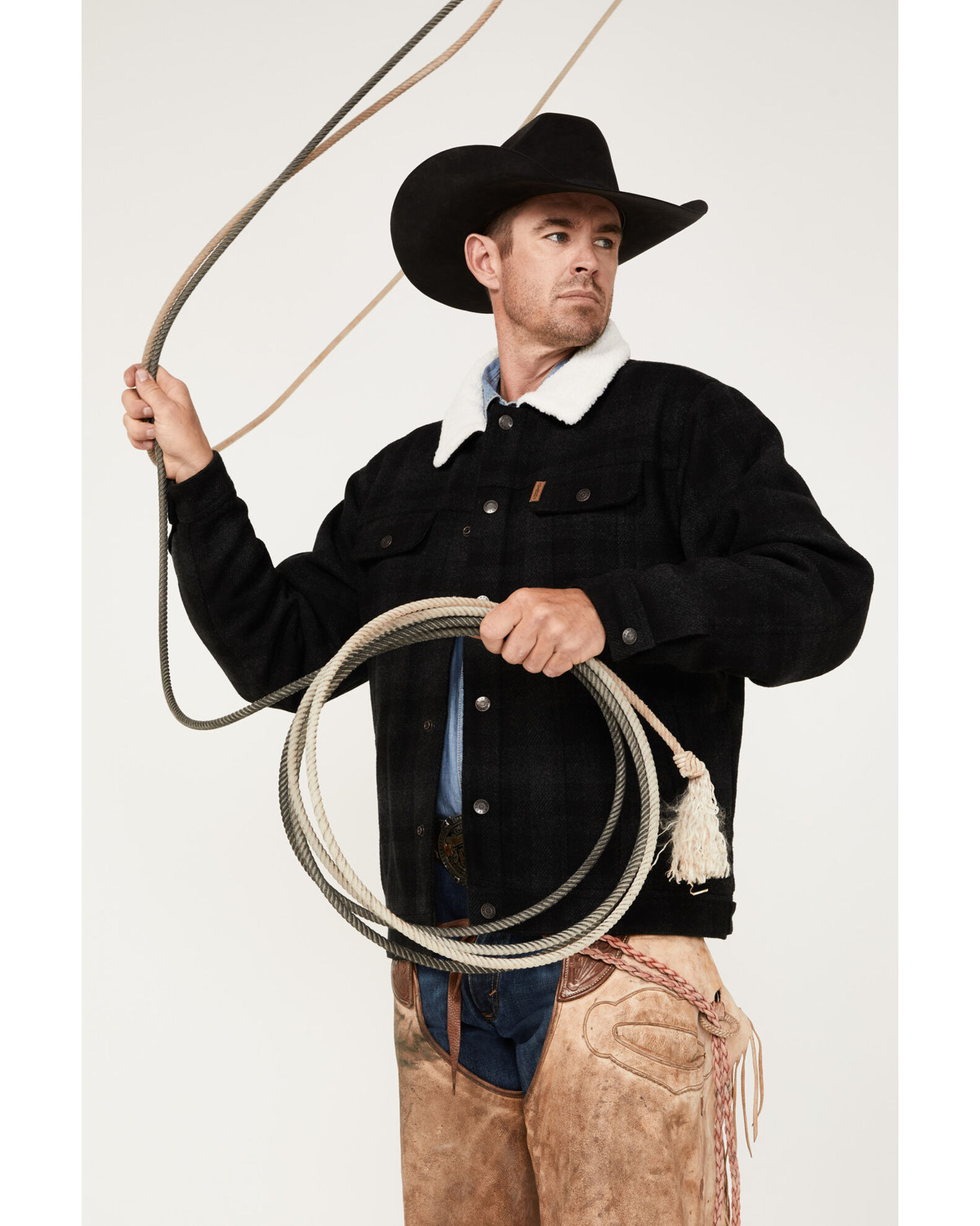 Cinch Men's Solid Sherpa-Lined CC Snap Wool Trucker Jacket - Country  Outfitter