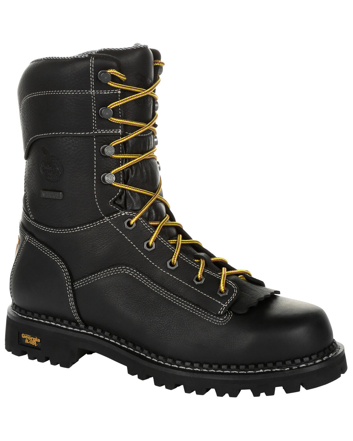 Image #1 - Georgia Boot Men's Amp LT Waterproof Logger Boots - Soft Toe, Black, hi-res