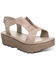Image #1 - Bearpaw Women's Venice Platform Sandals, Beige, hi-res