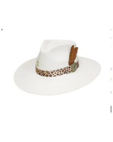 Charlie 1 Horse Women's Natural Heatseeker Leopard Band Straw Western Hat , Natural, hi-res