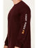 Image #3 - Cody James Men's FR Logo Long Sleeve Graphic Work T-Shirt, Burgundy, hi-res