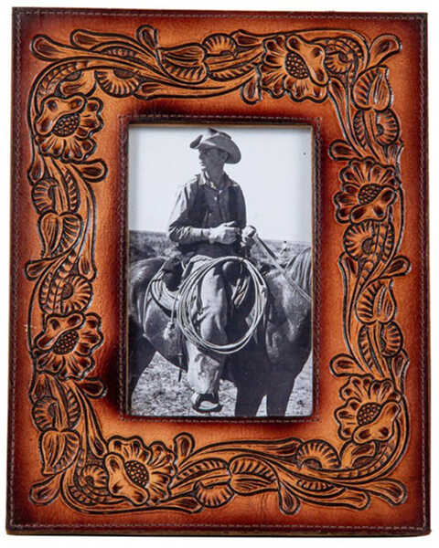 Image #1 - Myra Bag This Moment in Time Hand Tooled Photo Frame , Brown, hi-res