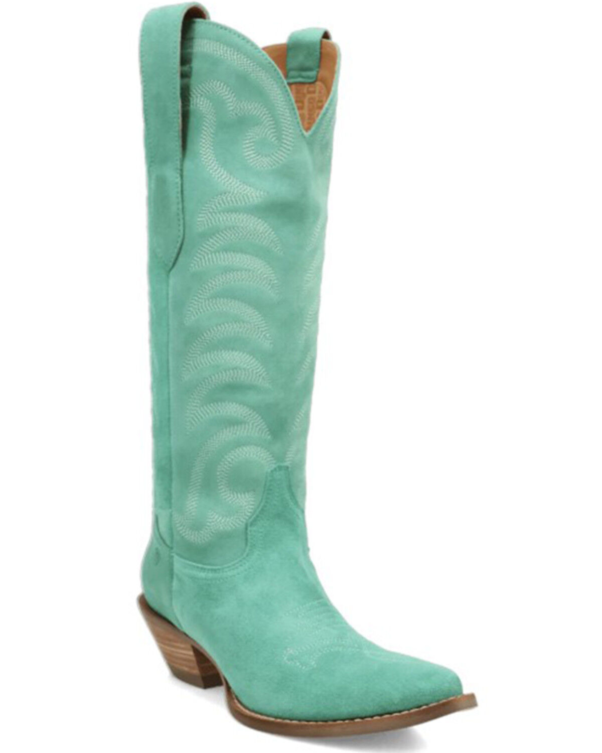 Image #1 - Dingo Women's Movin On Tall Western Boots - Round Toe, Green, hi-res
