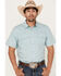 Image #1 - Cody James Men's Agua Dulce Striped Short Sleeve Snap Western Shirt, White, hi-res