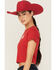 Image #2 - Girl Dangerous Women's Nashville Logo Short Sleeve Baby Tee, Red, hi-res