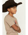 Image #2 - Wrangler Boys' Bucking Bronc Logo Short Sleeve Graphic T-Shirt, Brown, hi-res