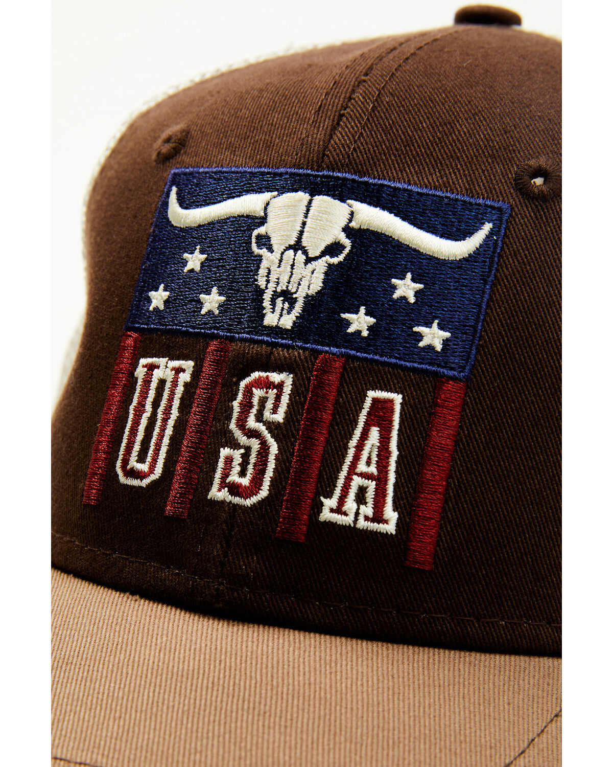 Image #2 - Cody James Men's Longhorn USA Patch Ball Cap, Brown, hi-res