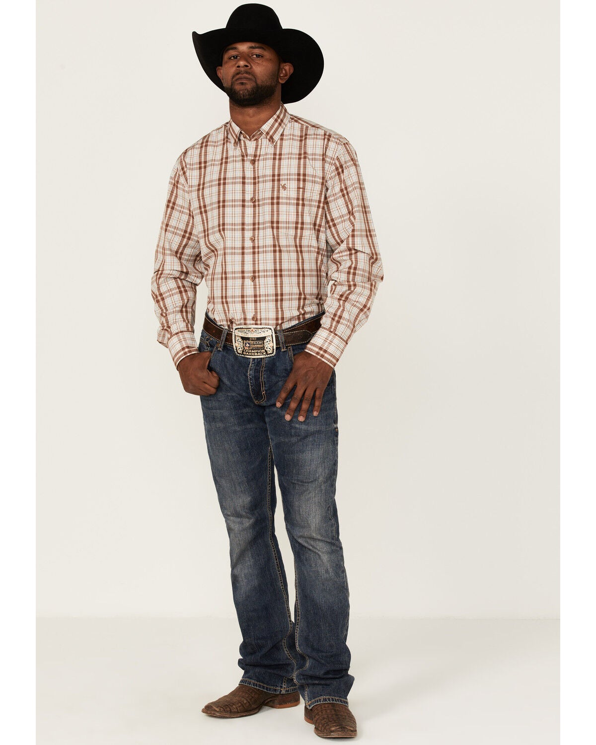 Rodeo Clothing Men's Small Plaid Long 