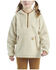 Image #1 - Carhartt Girls' Sherpa 1/4 Zip-Up Hoodie, Cream, hi-res