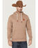 Wanakome Men's Cascade Mocha Pullover Hooded Sweatshirt , Brown, hi-res