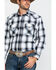 Image #4 - Pendleton Men's White Frontier Large Plaid Long Sleeve Snap Western Shirt , White, hi-res