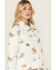 Image #2 - Blue B Women's Quilted Conversational Print Jacket, White, hi-res