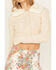 Image #3 - Shyanne Women's Faux Fur Cropped Knit Cardigan, Off White, hi-res