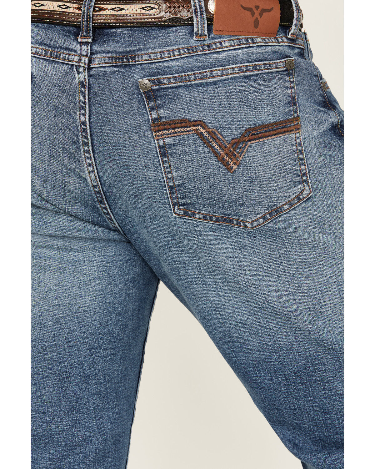Image #4 - Wrangler 20X Men's Lakeway Medium Dark Wash Slim Straight Stretch Denim Jeans, Medium Wash, hi-res