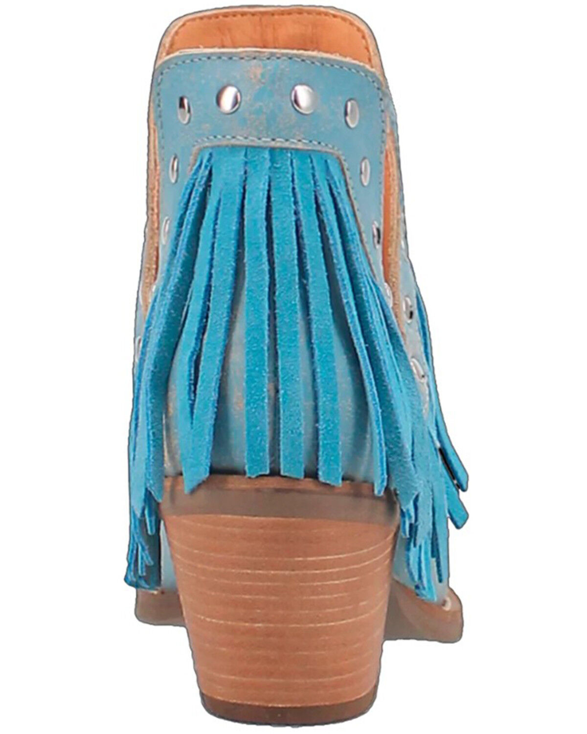 Image #5 - Dingo Women's Fine N' Dandy Leather Booties - Snip Toe, Blue, hi-res