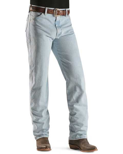 Image #2 - Wrangler Men's 13MWZ Jeans Cowboy Cut Original Fit Prewashed Jeans , Bleach Indigo, hi-res