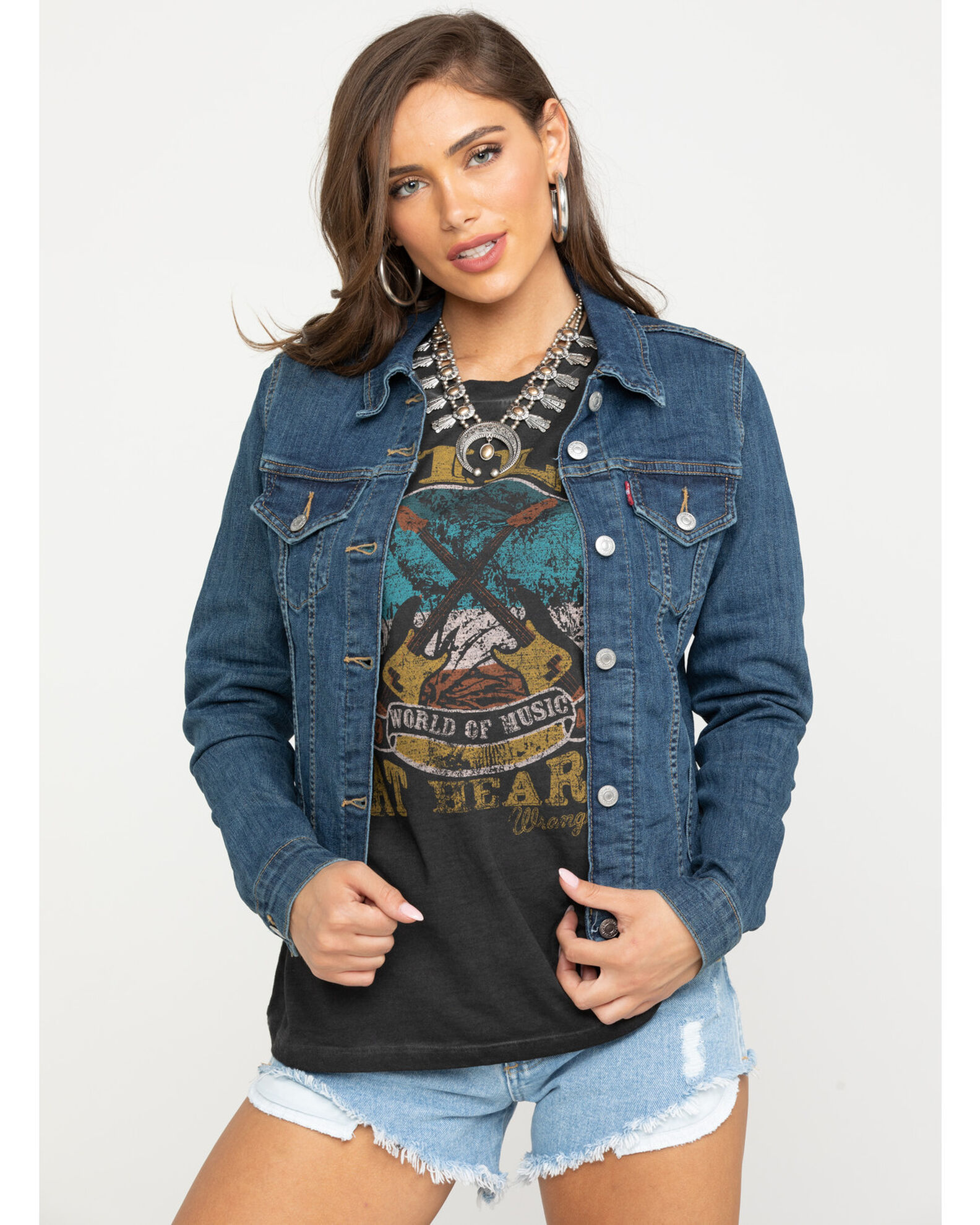 Levi's women's original trucker clearance denim jacket