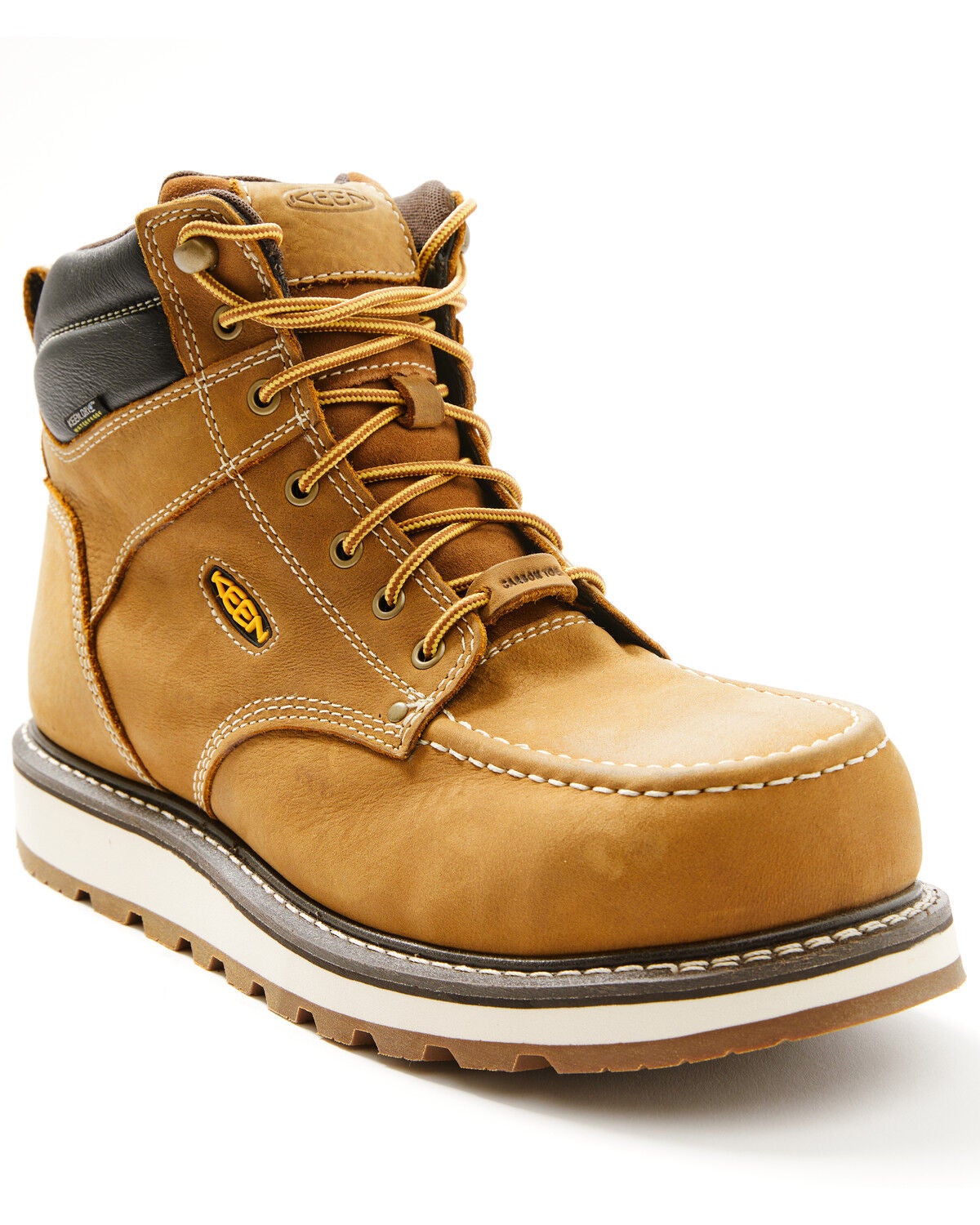 Keen Men's Cincinnati 6" Waterproof Work Boots - Carbon Toe, Brown, hi-res