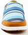 RANK 45 Women's Multi Stripe Casual Shoe - Round Toe, Blue, hi-res