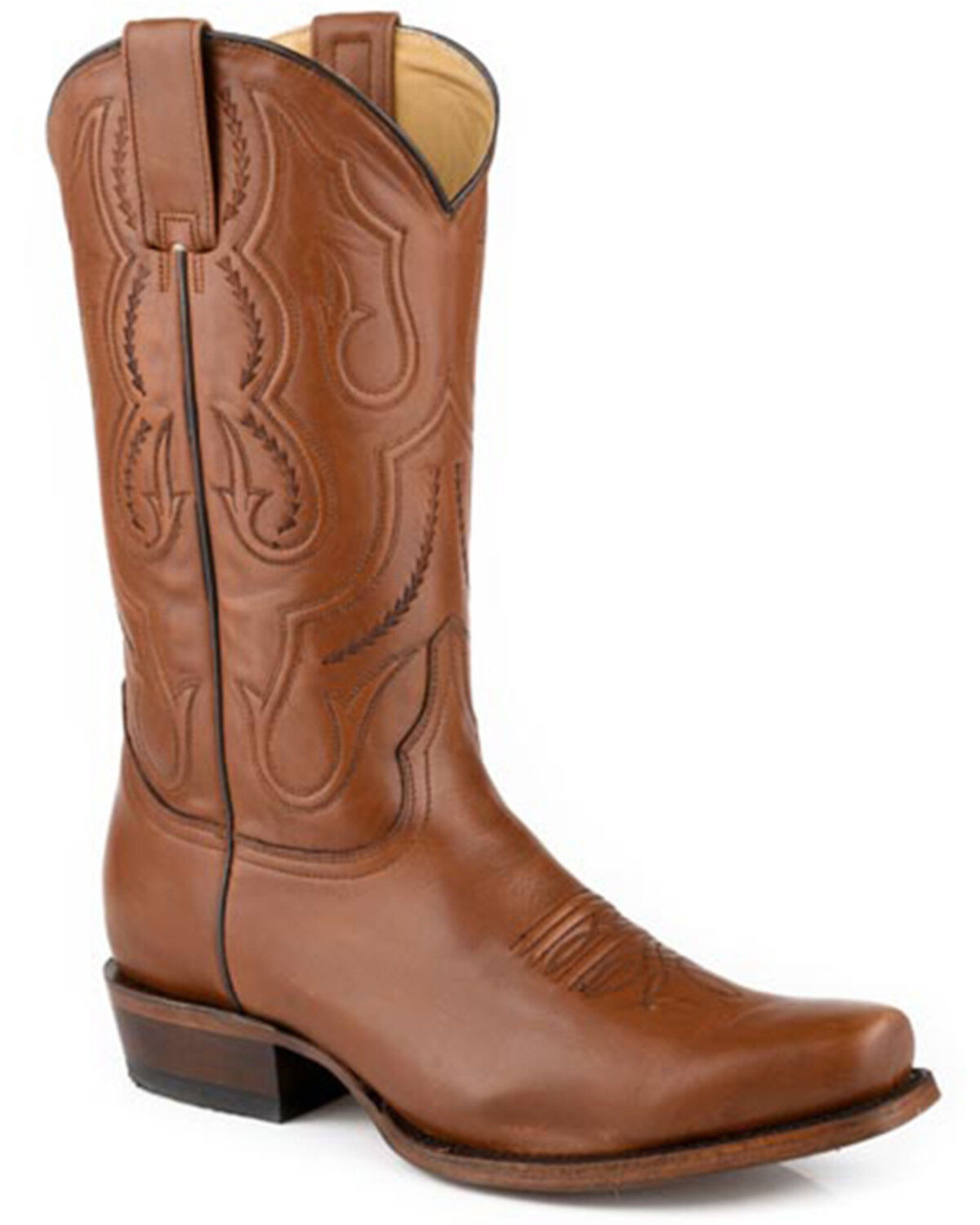 Image #1 - Stetson Men's Carlisle Western Boots - Snip Toe, Brown, hi-res