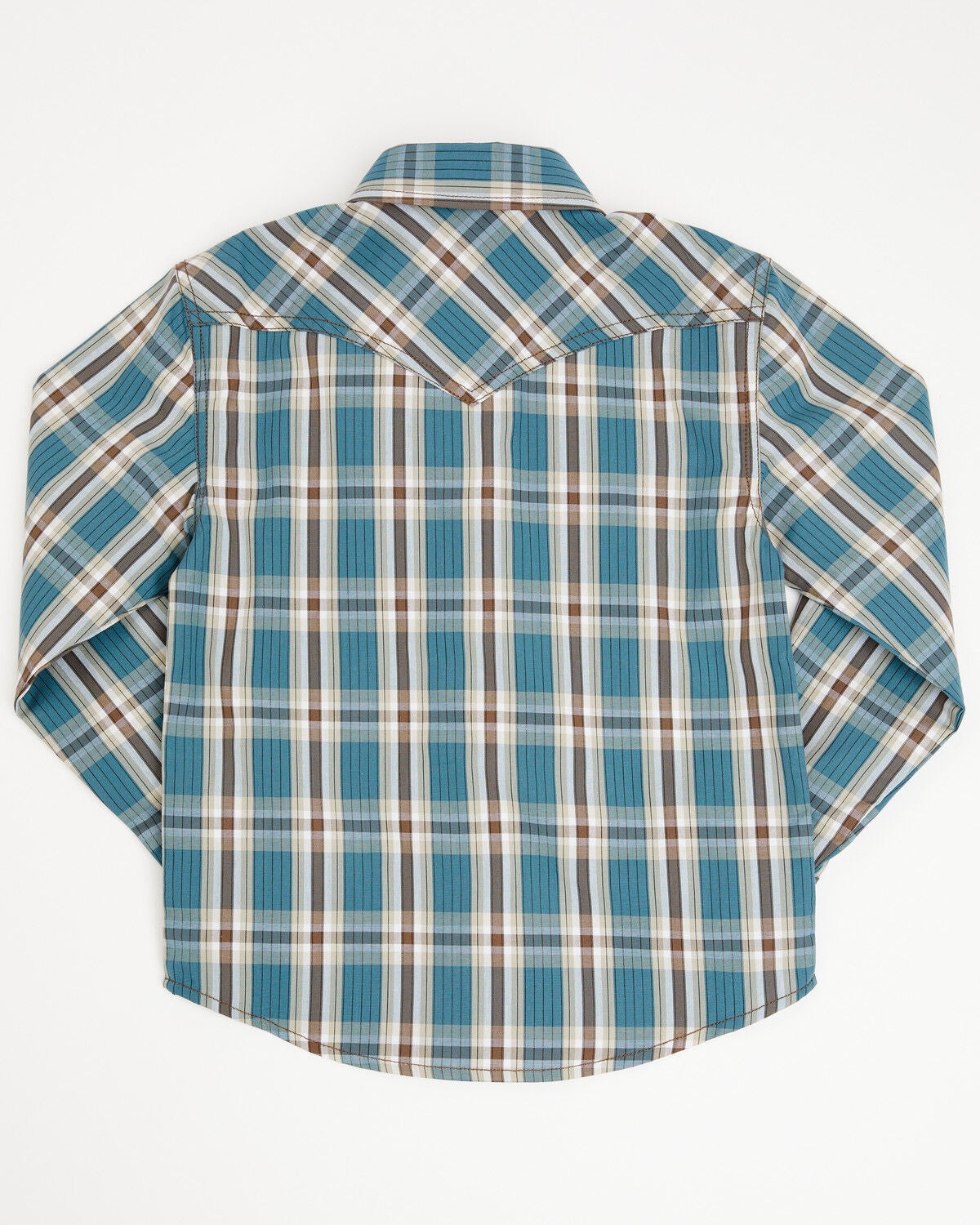 Image #3 - Cody James Toddler Boys' Niagra Falls Plaid Print Long Sleeve Snap Western Shirt, Blue, hi-res