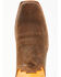Image #6 - Justin Men's Billet Cowhide Leather Western Boots - Square Toe , Orange, hi-res