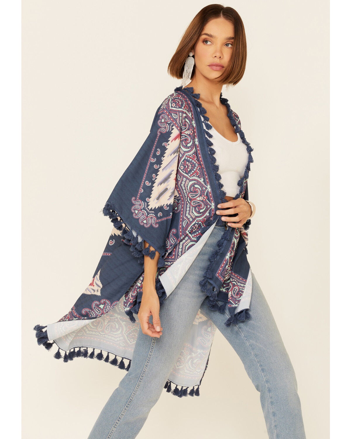 Tasha Polizzi Women's Marrakesh Tile Print Duster, Multi, hi-res