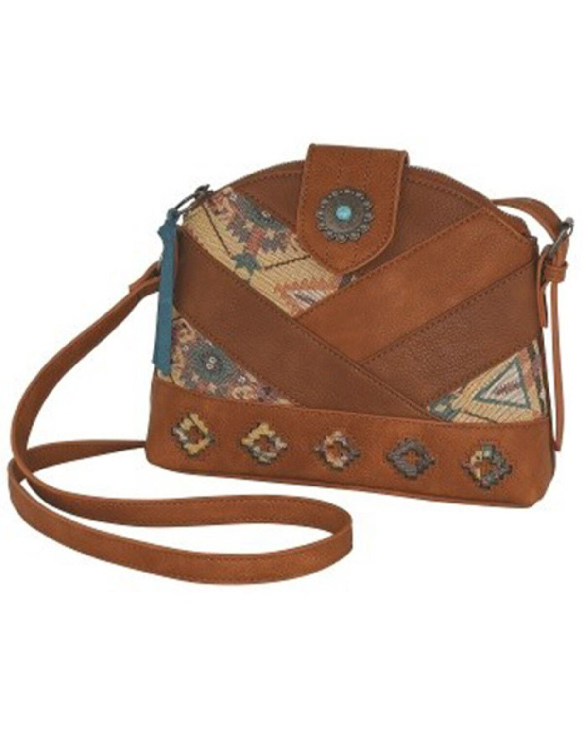 Image #1 - Catchfly Women's Sunset Renegade Dome Crossbody Bag, Brown, hi-res
