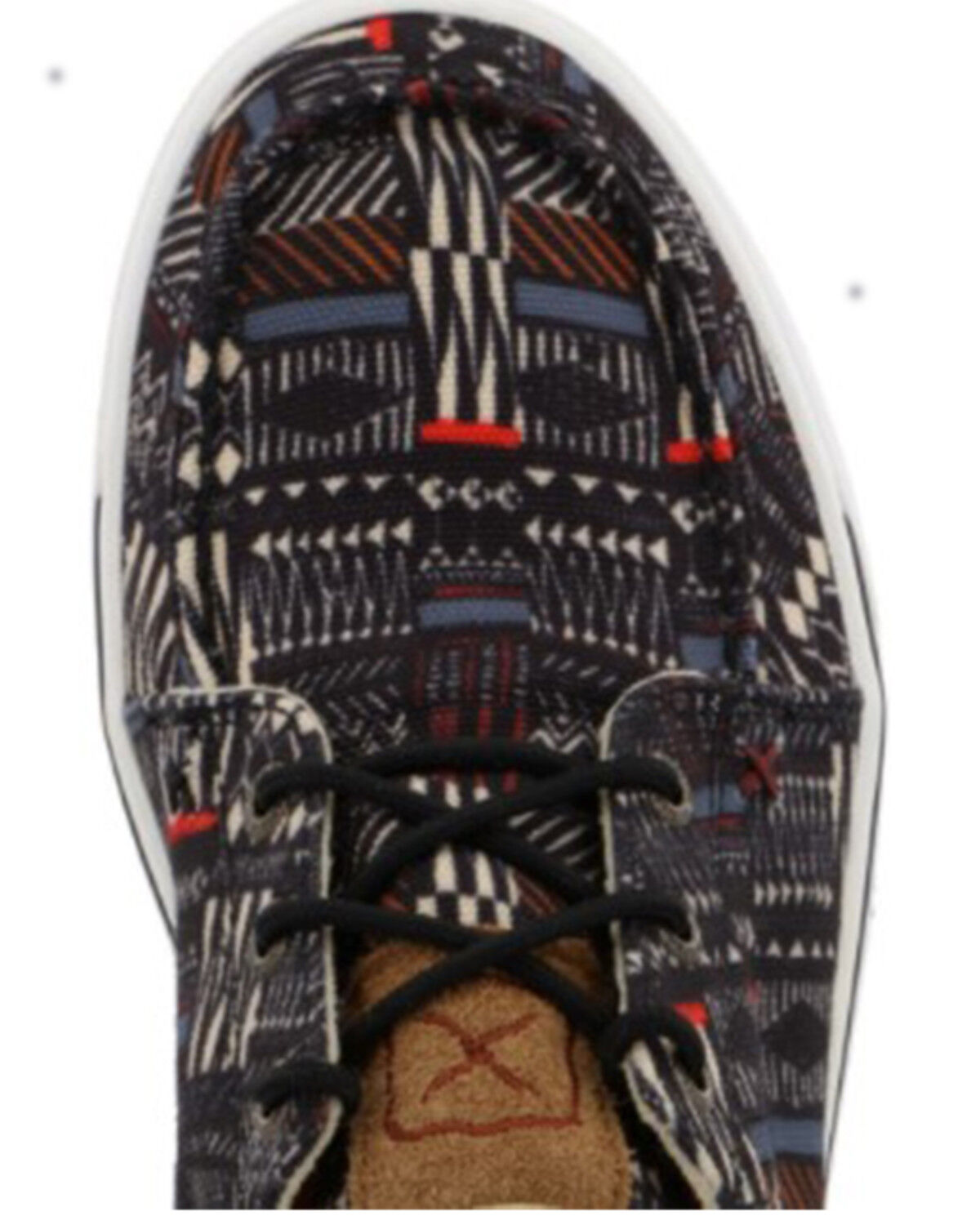 Image #6 - Twisted X Women's Kicks Lace Southwestern Sneaker - Moc Toe, Black, hi-res