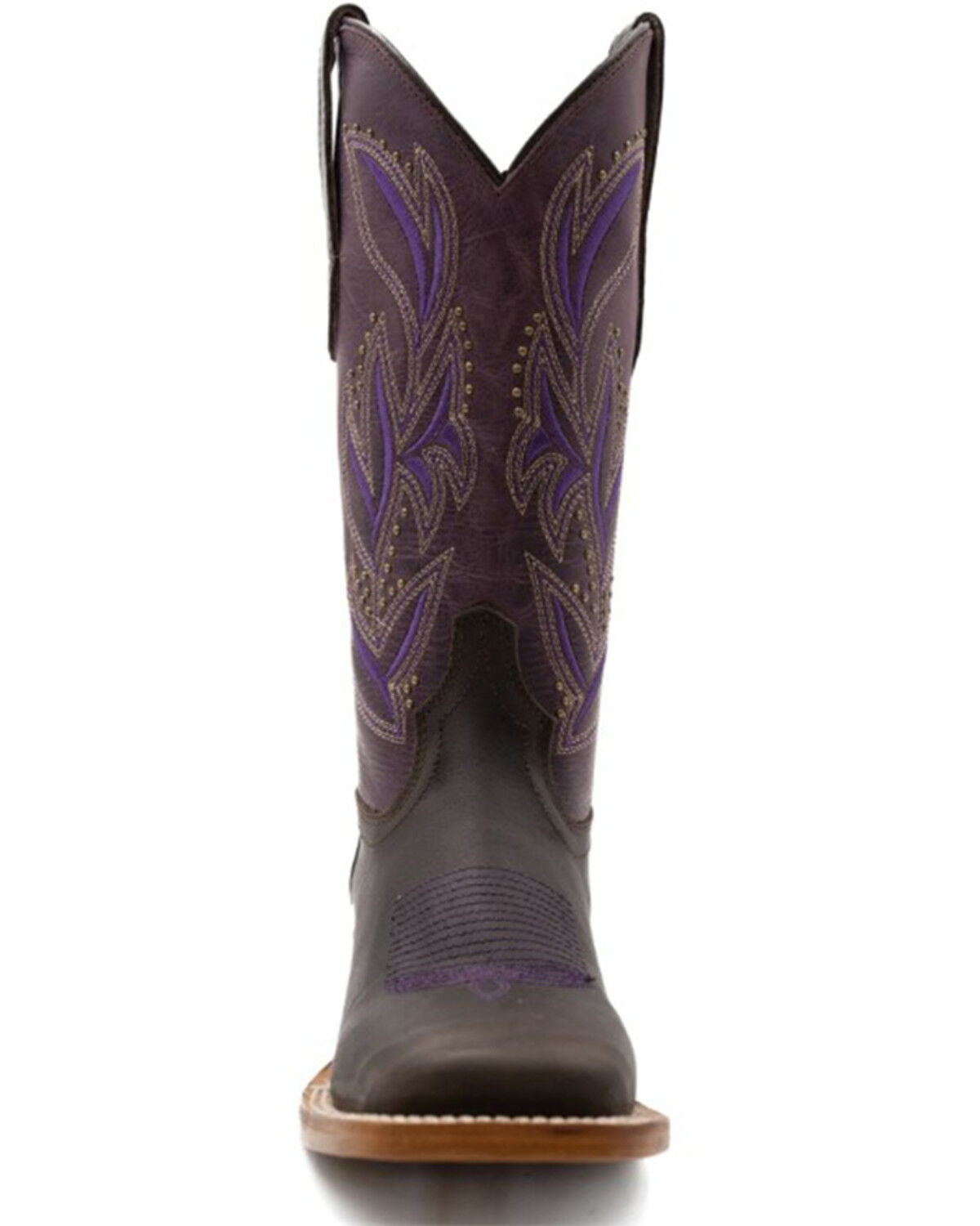 Image #4 - Ferrini Women's Maggie Western Boots - Broad Square Toe, Chocolate, hi-res