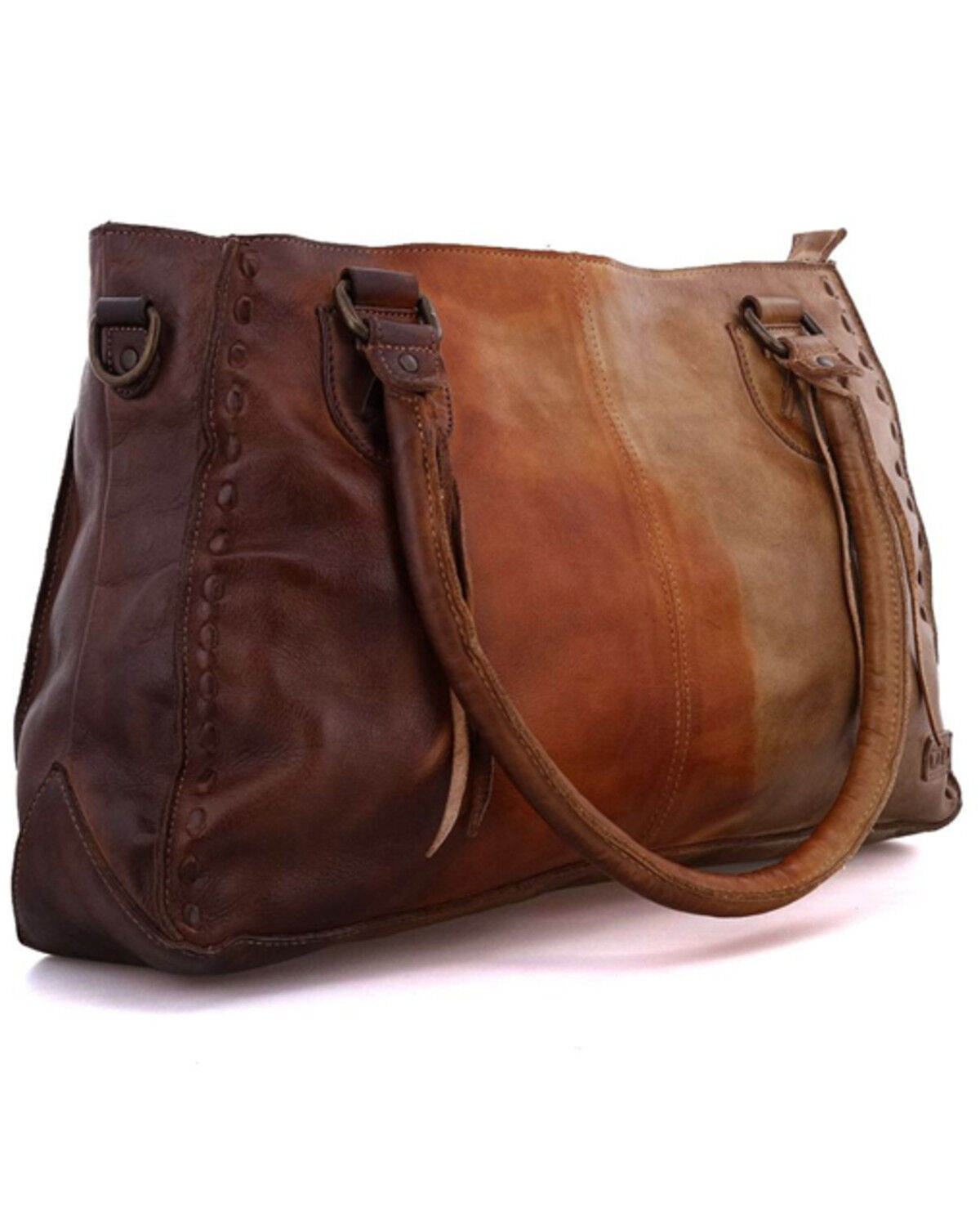 Image #3 - Bed Stu Women's Rockababy Tie Dye Leather Satchel Bag, Coffee, hi-res