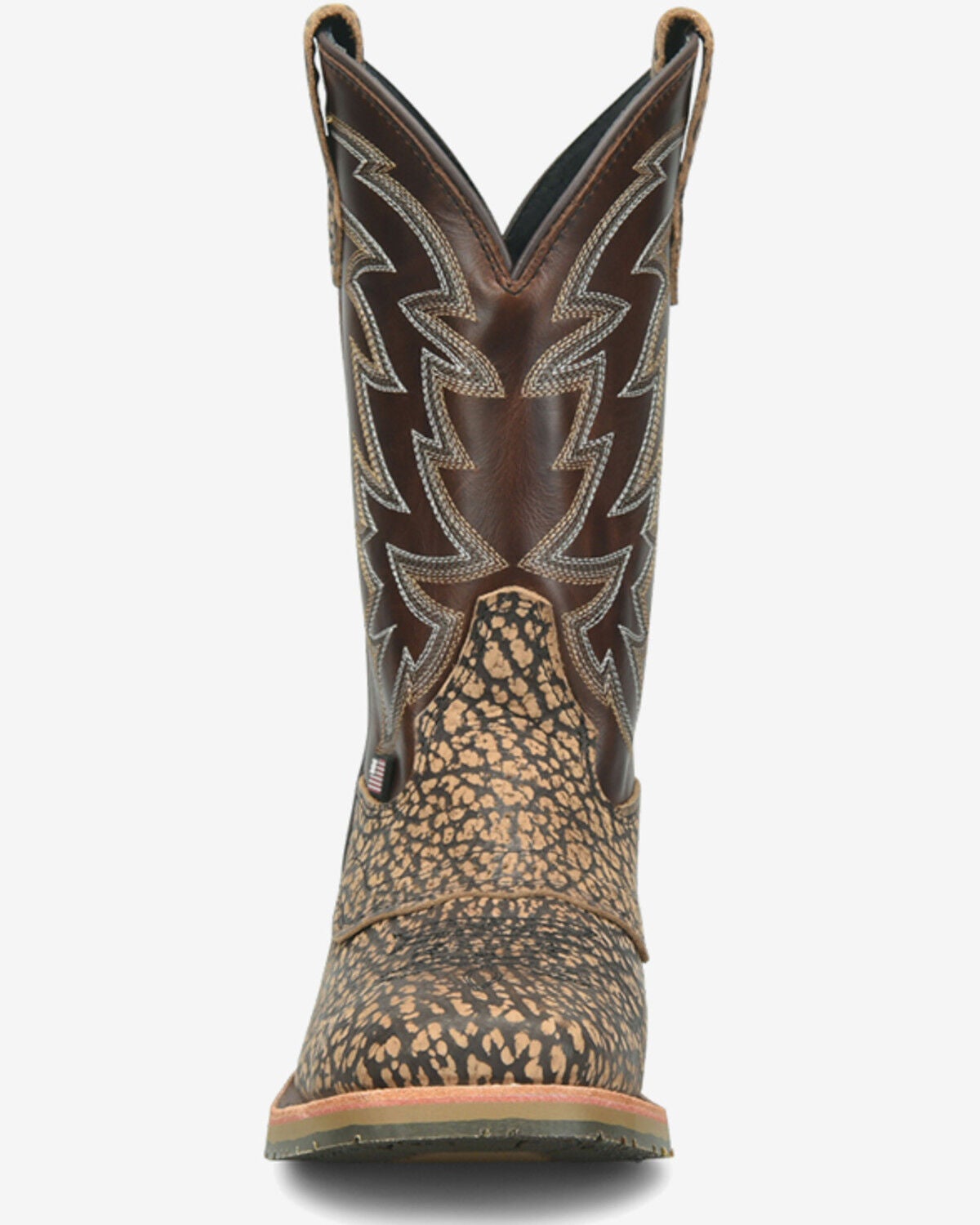 Image #2 - Double H Men's Becknell Performance Western Boots - Broad Square Toe, Brown, hi-res