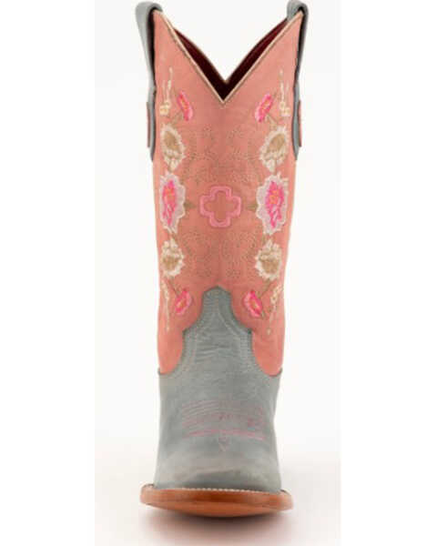 Image #4 - Ferrini Women's Lilah Embroidered Floral Western Boots - Square Toe, Blue, hi-res