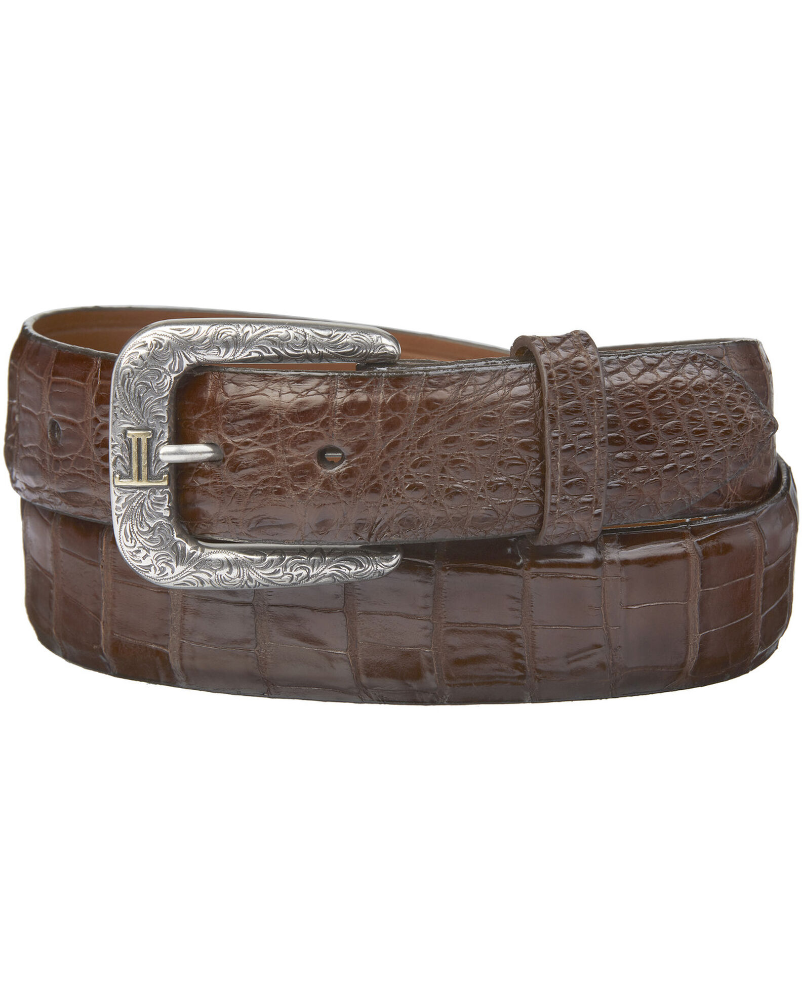 Lucchese Men's Sienna Caiman Ultra Belly Leather Belt - Country