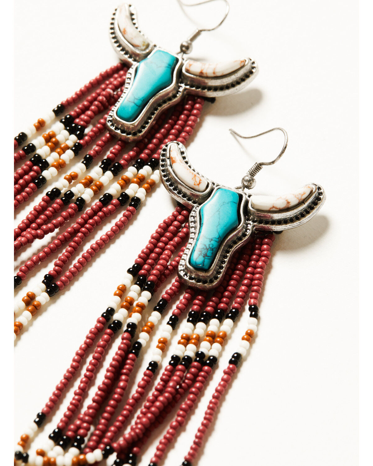 Image #2 - Idyllwind Women's Riverbend Seed Bead Fringe Earrings, Multi, hi-res