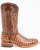Tanner Mark Men's Caiman Tail Print Western Boots - Broad Square Toe, Cognac, hi-res