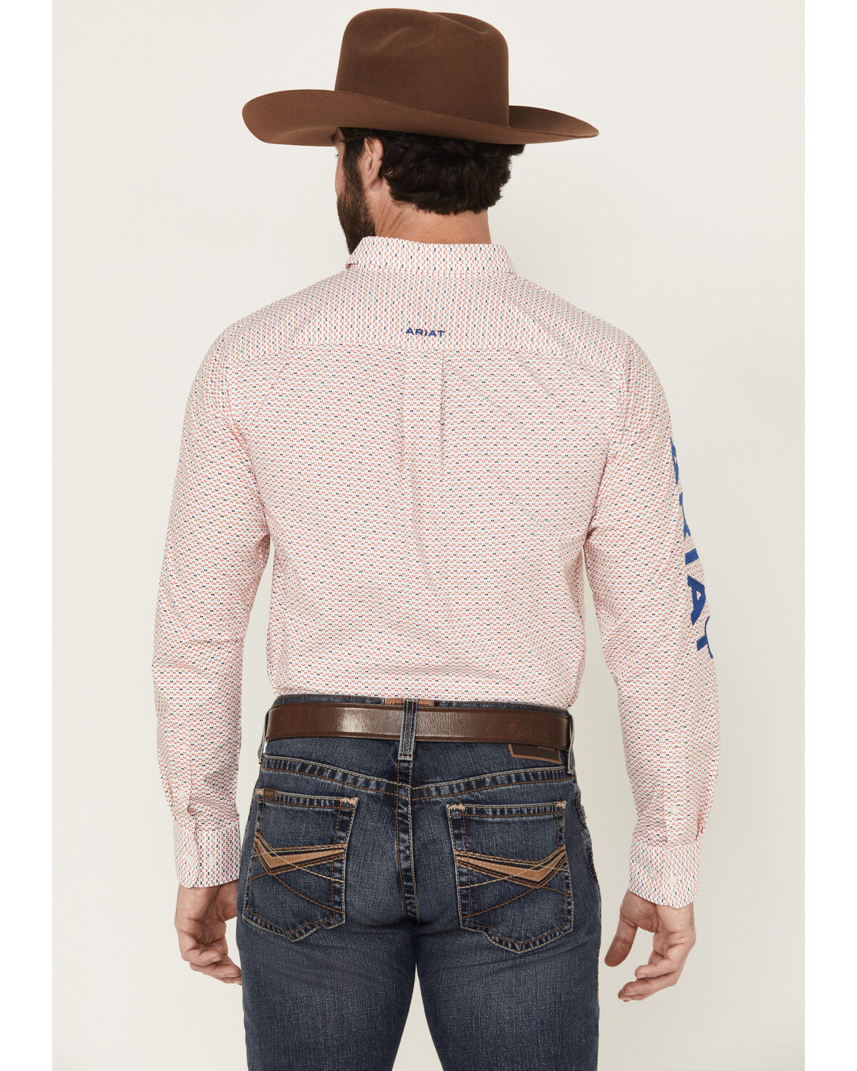 Image #4 - Ariat Men's Team Primo Logo Printed Long Sleeve Button-Down Western Shirt, White, hi-res