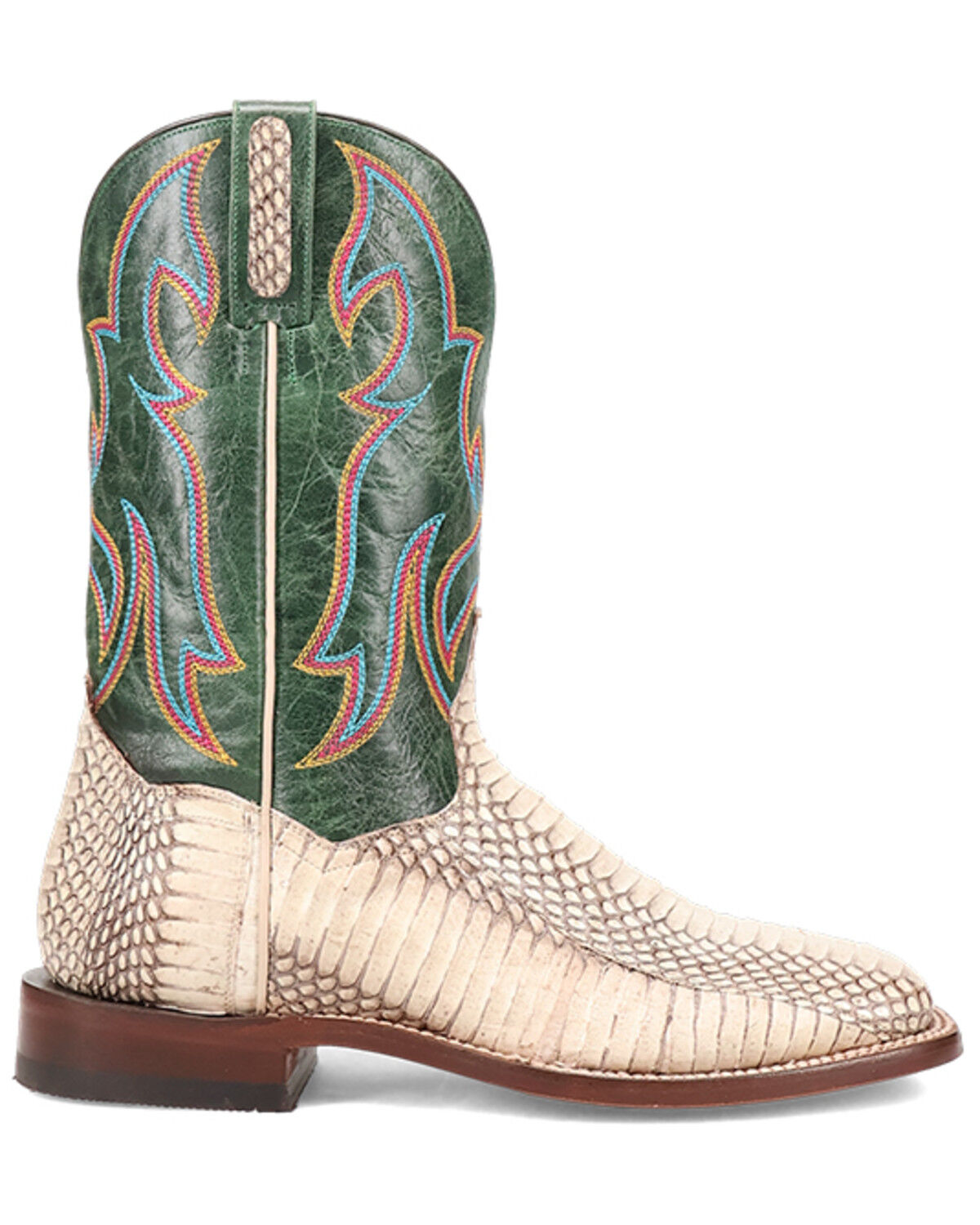 Image #2 - Dan Post Men's Exotic Snake Western Boots - Broad Square Toe, Natural, hi-res