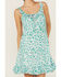 Image #2 - Molly Bracken Women's Floral Print Ruffle Trim Sleeveless Mini Dress, Blue, hi-res