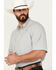 Image #2 - Ariat Men's VentTEK Classic Fit Solid Short Sleeve Performance Shirt - Tall , Light Grey, hi-res