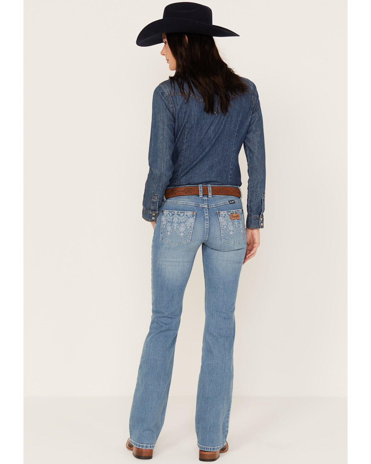 Image #1 - Wrangler Retro Women's Mid Rise Medium Wash Paige Bootcut Jeans, Medium Wash, hi-res