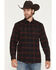 Image #1 - Moonshine Spirit&reg; Men's Hunter Plaid Print Long Sleeve Snap Flannel Shirt, Black, hi-res
