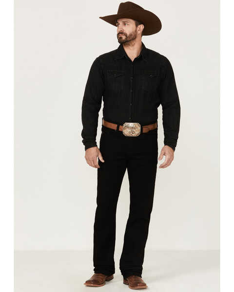 RANK 45® Men's Houston Stretch Stackable Straight Jeans , Black, hi-res