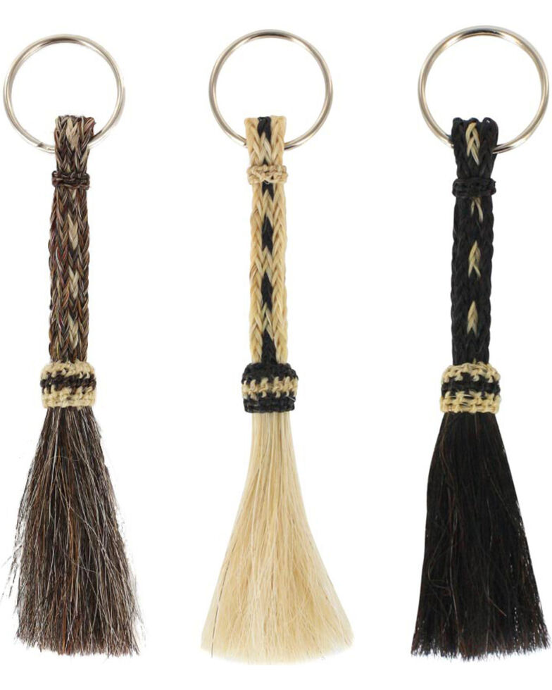 M&F Western Braided Horse Hair Key Chain , No Color, hi-res