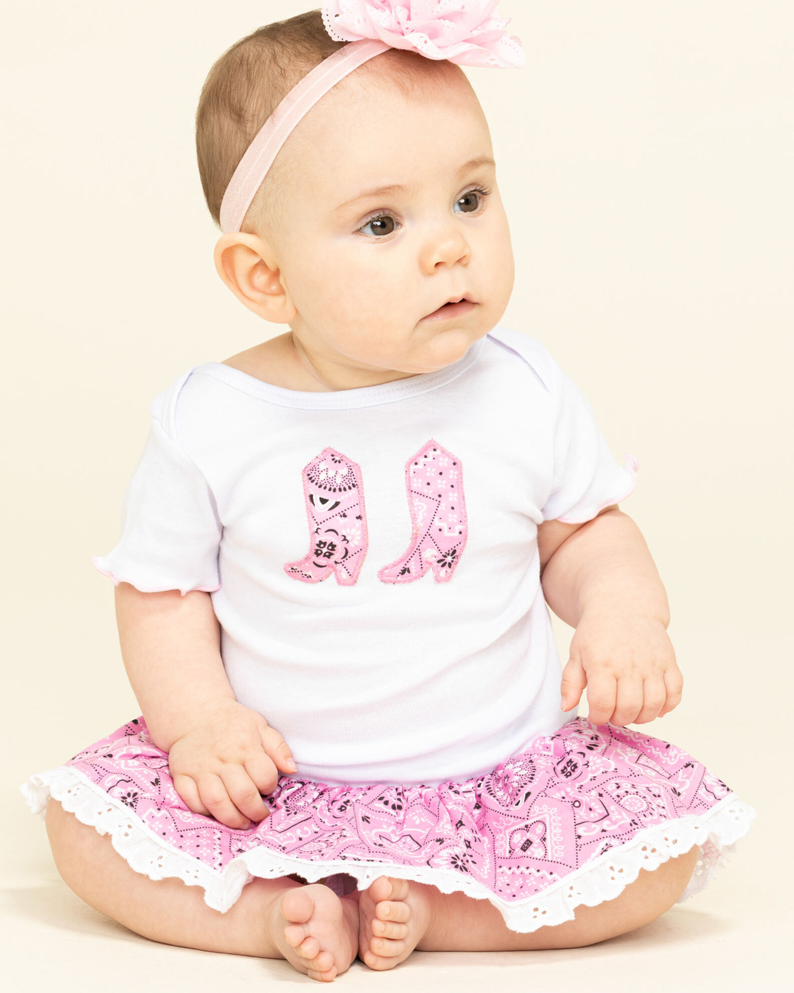 Kiddie Korral Infant Girls Bandana Print Infant Dress 6 24 mos