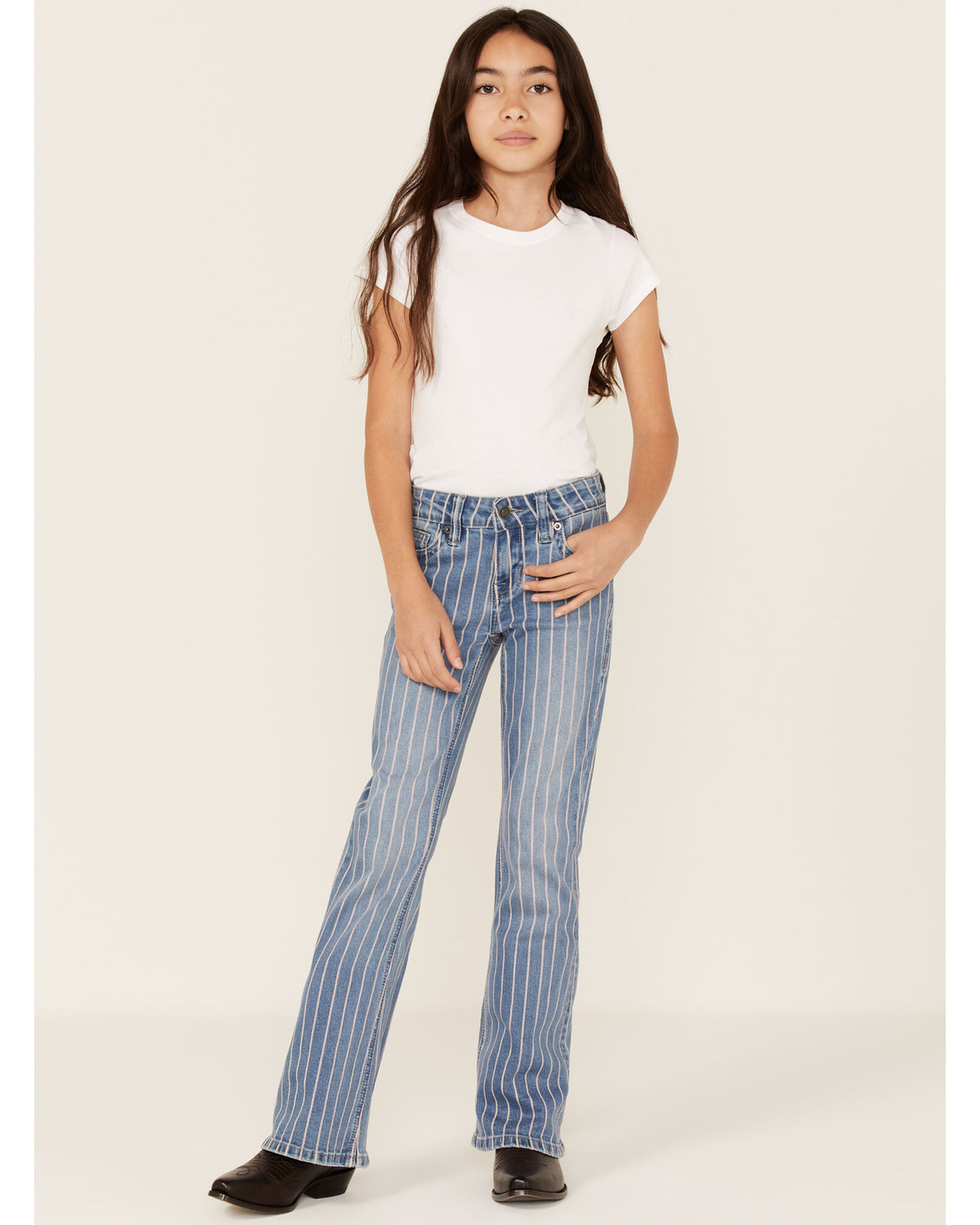 Girls hotsell striped jeans