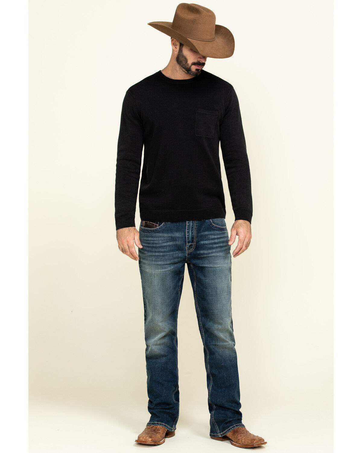 Image #6 - Cody James Core Men's Sundance Medium Wash Stretch Slim Bootcut Jeans, Blue, hi-res